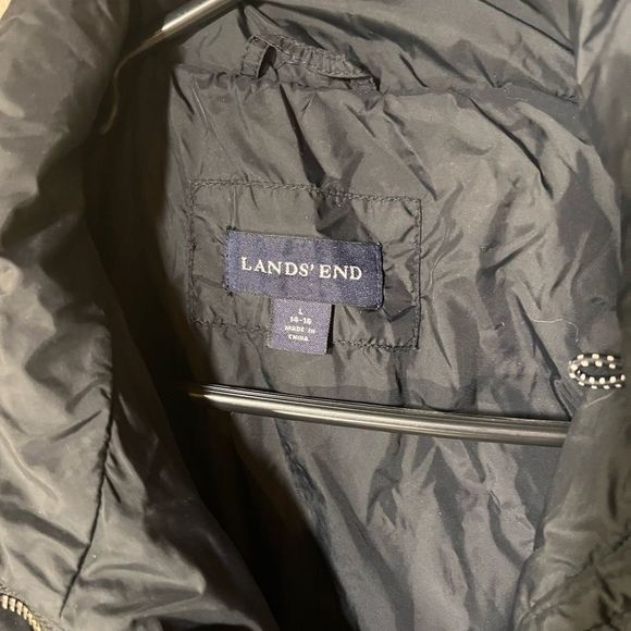Lands End Black Sz L Warm Puffer Coat - Picture 2 of 10